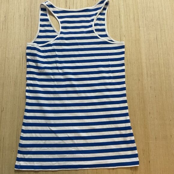 A.N.A Lot 2 Razorback Tank Tops Blue White Striped Navy XL Sleeveless - Picture 7 of 9